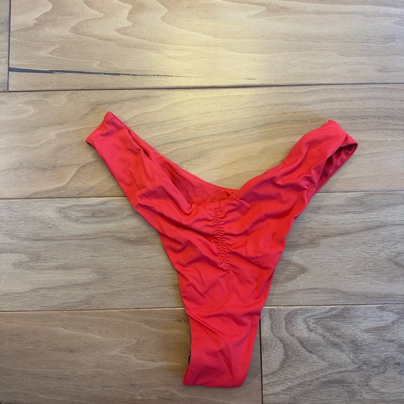 Plumeria Red Women's Swim Bottom - Picture 2 of 3